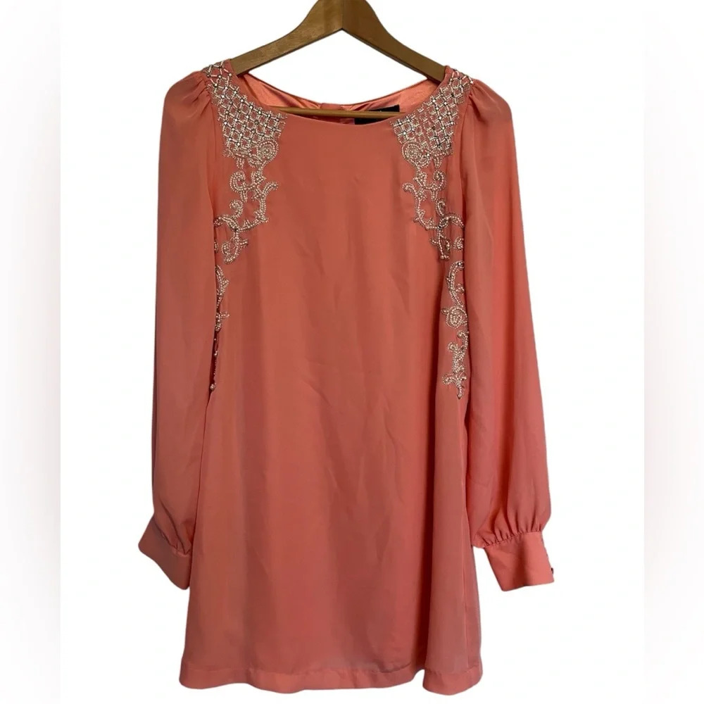 Guess by Marciano pink dress with beads size smalll